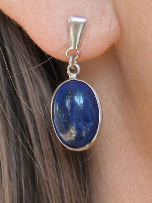 Boucle d'oreille Lapis-Lazuli et argent 925