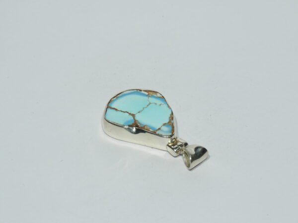 Pendentif n°21 Turquoise Kazakhstan & Argent 925 – Image 9