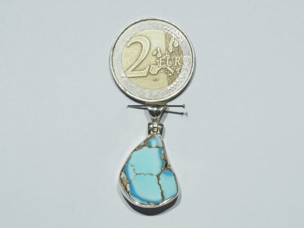Pendentif n°21 Turquoise Kazakhstan & Argent 925 – Image 12