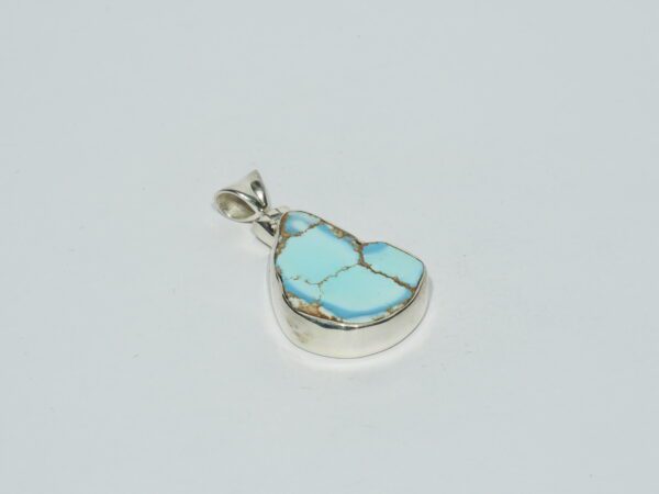 Pendentif n°21 Turquoise Kazakhstan & Argent 925 – Image 5