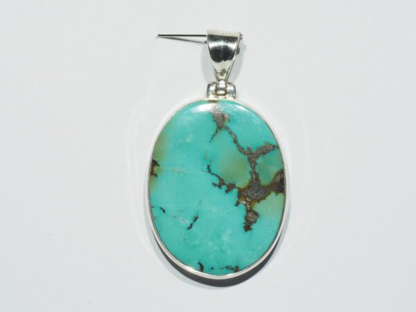Pendentif n°11 Turquoise du Tibet & Argent 925