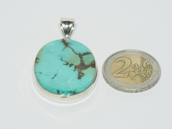 Pendentif n°11 Turquoise du Tibet & Argent 925 – Image 11