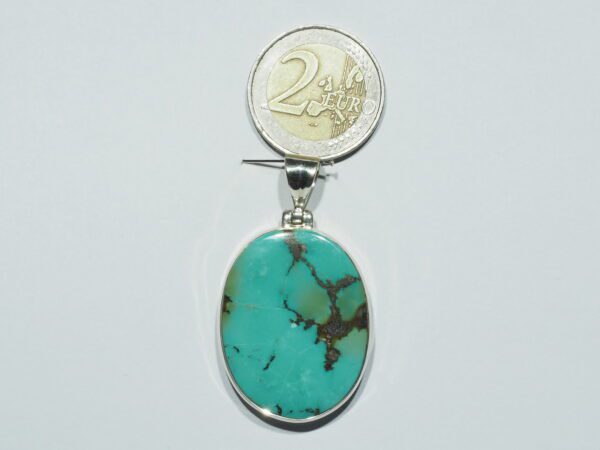 Pendentif n°11 Turquoise du Tibet & Argent 925 – Image 12