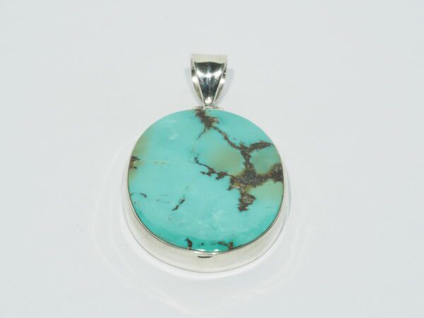 Pendentif n°11 Turquoise du Tibet & Argent 925 – Image 3