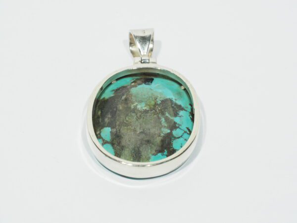 Pendentif n°11 Turquoise du Tibet & Argent 925 – Image 4