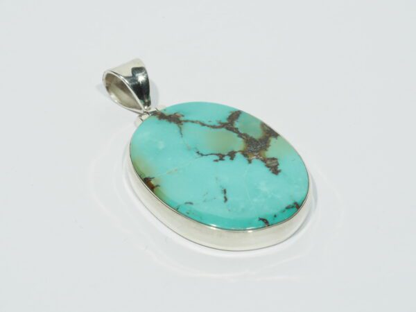 Pendentif n°11 Turquoise du Tibet & Argent 925 – Image 5