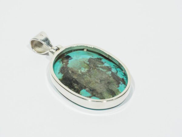 Pendentif n°11 Turquoise du Tibet & Argent 925 – Image 6