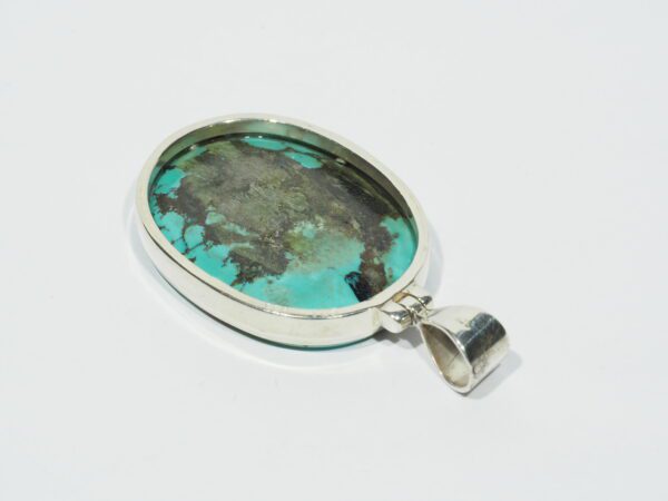 Pendentif n°11 Turquoise du Tibet & Argent 925 – Image 10