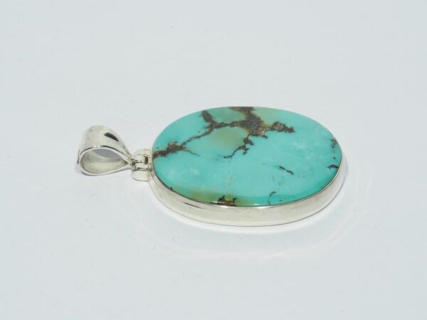 Pendentif n°11 Turquoise du Tibet & Argent 925 – Image 7