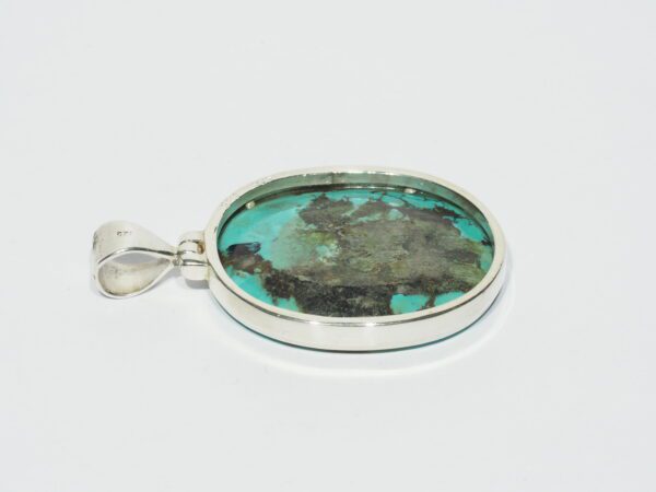 Pendentif n°11 Turquoise du Tibet & Argent 925 – Image 8