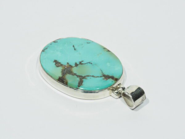 Pendentif n°11 Turquoise du Tibet & Argent 925 – Image 9