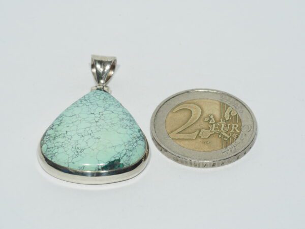 Pendentif n°12 Turquoise du Tibet & Argent 925 – Image 11