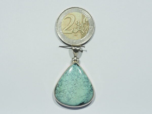 Pendentif n°12 Turquoise du Tibet & Argent 925 – Image 12