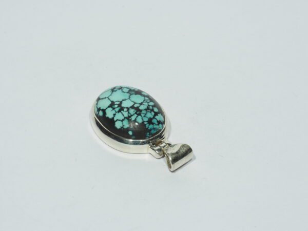 Pendentif n°13 Turquoise du Tibet & Argent 925 – Image 9