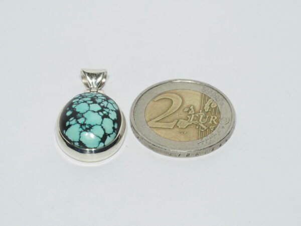 Pendentif n°13 Turquoise du Tibet & Argent 925 – Image 11