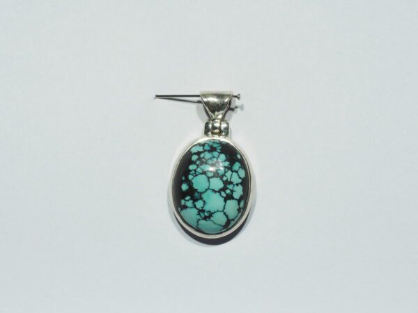 Pendentif n°13 Turquoise du Tibet & Argent 925