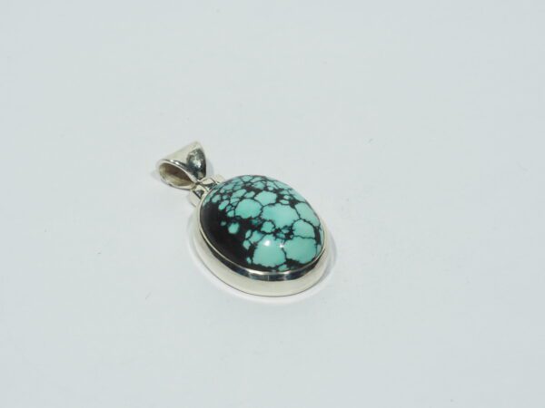 Pendentif n°13 Turquoise du Tibet & Argent 925 – Image 5