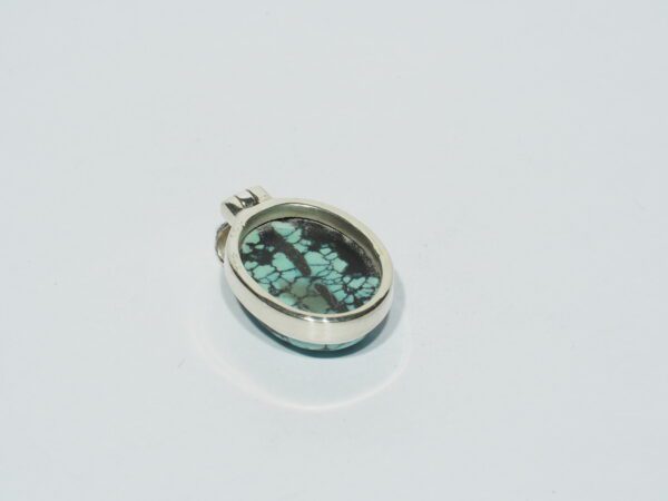 Pendentif n°13 Turquoise du Tibet & Argent 925 – Image 6