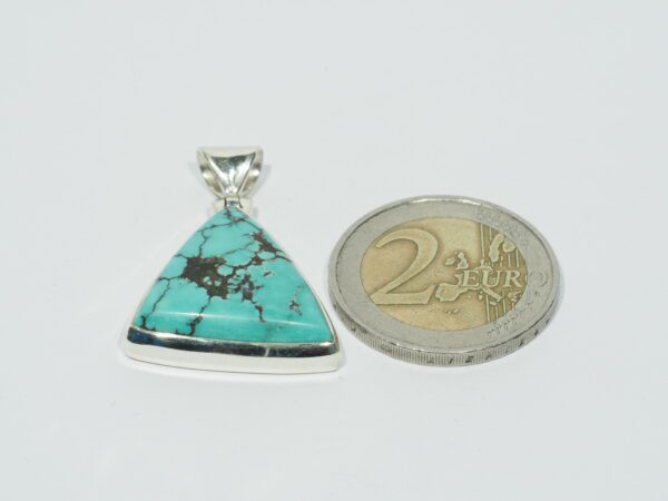 Pendentif n°15 Turquoise du Tibet & Argent 925 – Image 11