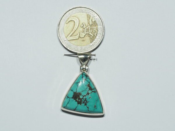 Pendentif n°15 Turquoise du Tibet & Argent 925 – Image 12