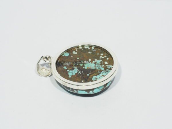 Pendentif n°16 Turquoise du Tibet & Argent 925 – Image 8