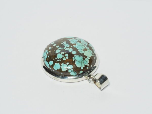 Pendentif n°16 Turquoise du Tibet & Argent 925 – Image 9