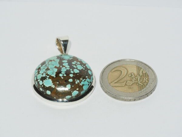 Pendentif n°16 Turquoise du Tibet & Argent 925 – Image 10