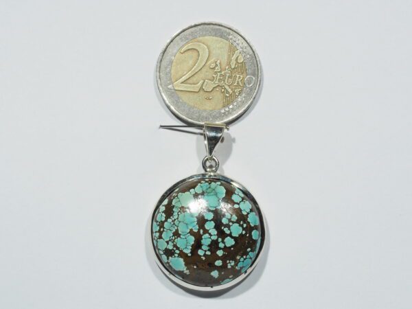 Pendentif n°16 Turquoise du Tibet & Argent 925 – Image 11