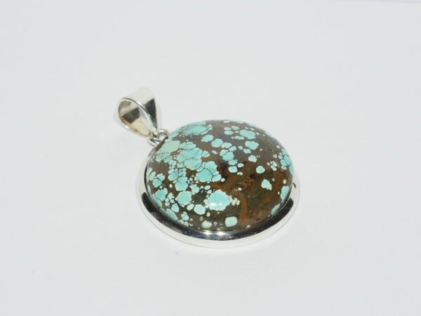 Pendentif n°16 Turquoise du Tibet & Argent 925 – Image 5