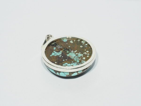 Pendentif n°16 Turquoise du Tibet & Argent 925 – Image 6
