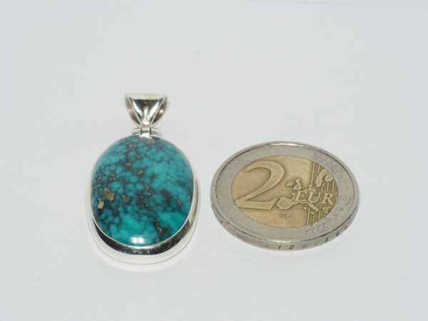 Pendentif n°17 Turquoise du Tibet & Argent 925 – Image 11