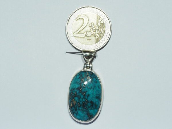 Pendentif n°17 Turquoise du Tibet & Argent 925 – Image 12