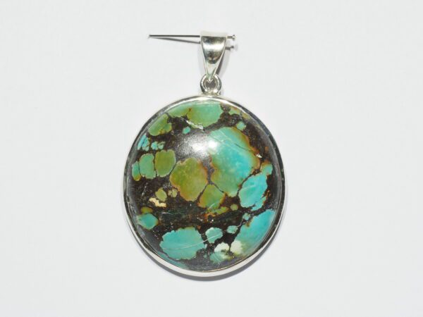 Pendentif n°18 Turquoise du Tibet & Argent 925
