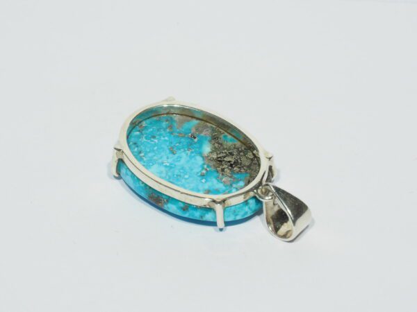 Pendentif n°10 Turquoise Pyrite & Argent 925 – Image 9