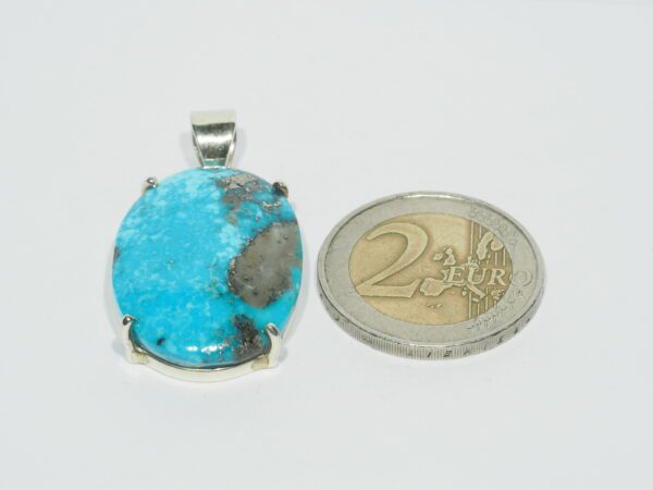 Pendentif n°10 Turquoise Pyrite & Argent 925 – Image 10