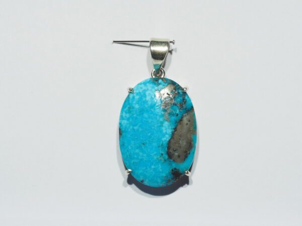 Pendentif n°10 Turquoise Pyrite & Argent 925