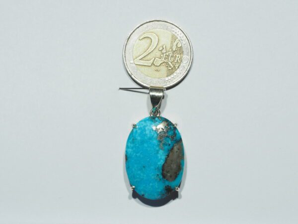 Pendentif n°10 Turquoise Pyrite & Argent 925 – Image 11