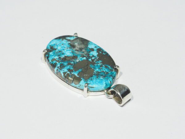 Pendentif n°4 Turquoise Pyrite & Argent 925 – Image 9