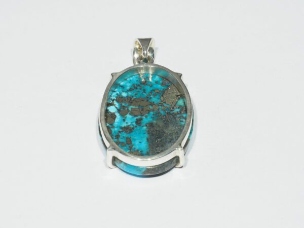 Pendentif n°4 Turquoise Pyrite & Argent 925 – Image 4