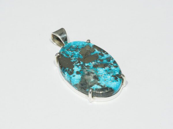 Pendentif n°4 Turquoise Pyrite & Argent 925 – Image 5