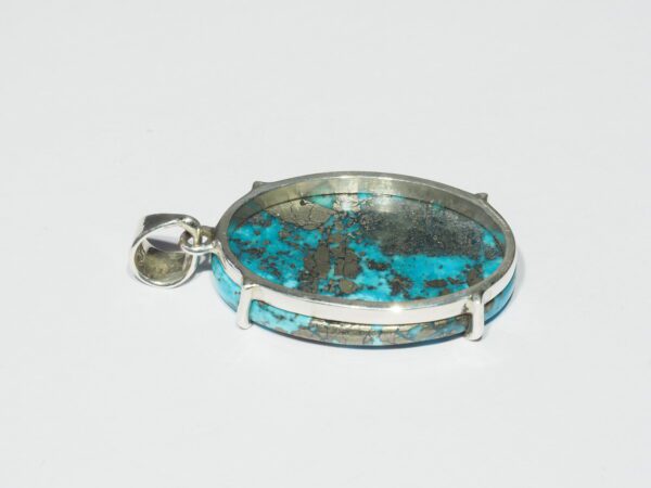 Pendentif n°4 Turquoise Pyrite & Argent 925 – Image 8