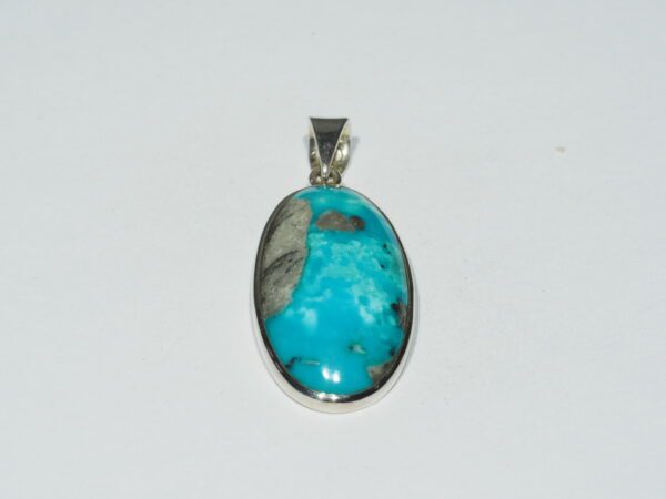 Pendentif n°7 Turquoise Pyrite & Argent 925 – Image 3