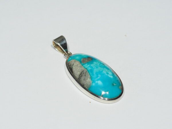 Pendentif n°7 Turquoise Pyrite & Argent 925 – Image 5