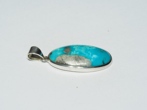 Pendentif n°7 Turquoise Pyrite & Argent 925 – Image 7