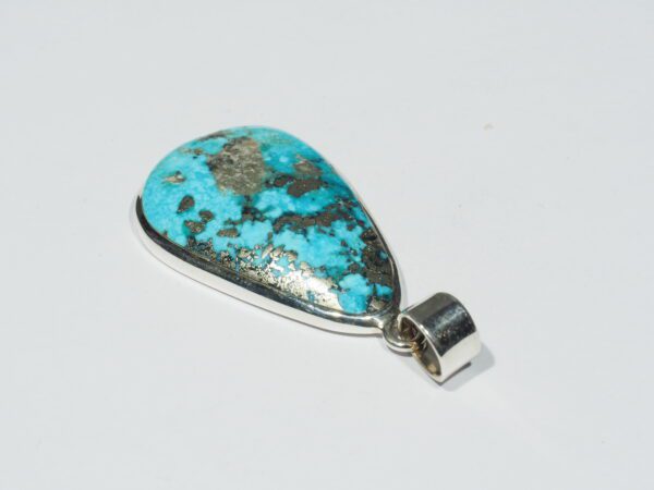 Pendentif n°8 Turquoise Pyrite & Argent 925 – Image 9