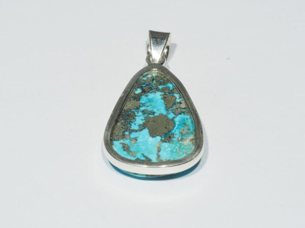 Pendentif n°8 Turquoise Pyrite & Argent 925 – Image 4