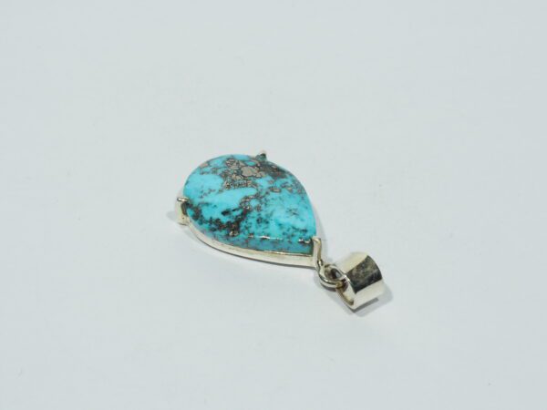 Pendentif n°9 Turquoise Pyrite & Argent 925 – Image 9