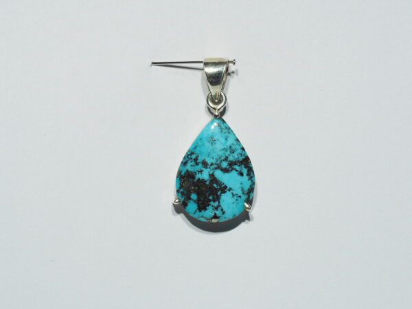 Pendentif n°9 Turquoise Pyrite & Argent 925