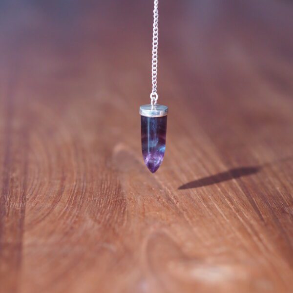 Pendule Cône Fluorite Bleue-Violet 1b Pièce unique – Image 3