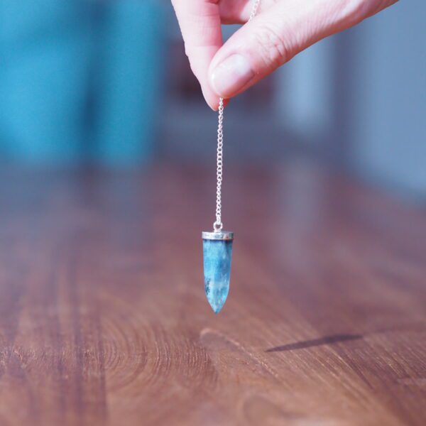 Pendule Cône Fluorite bleue 1 Pièce unique – Image 3